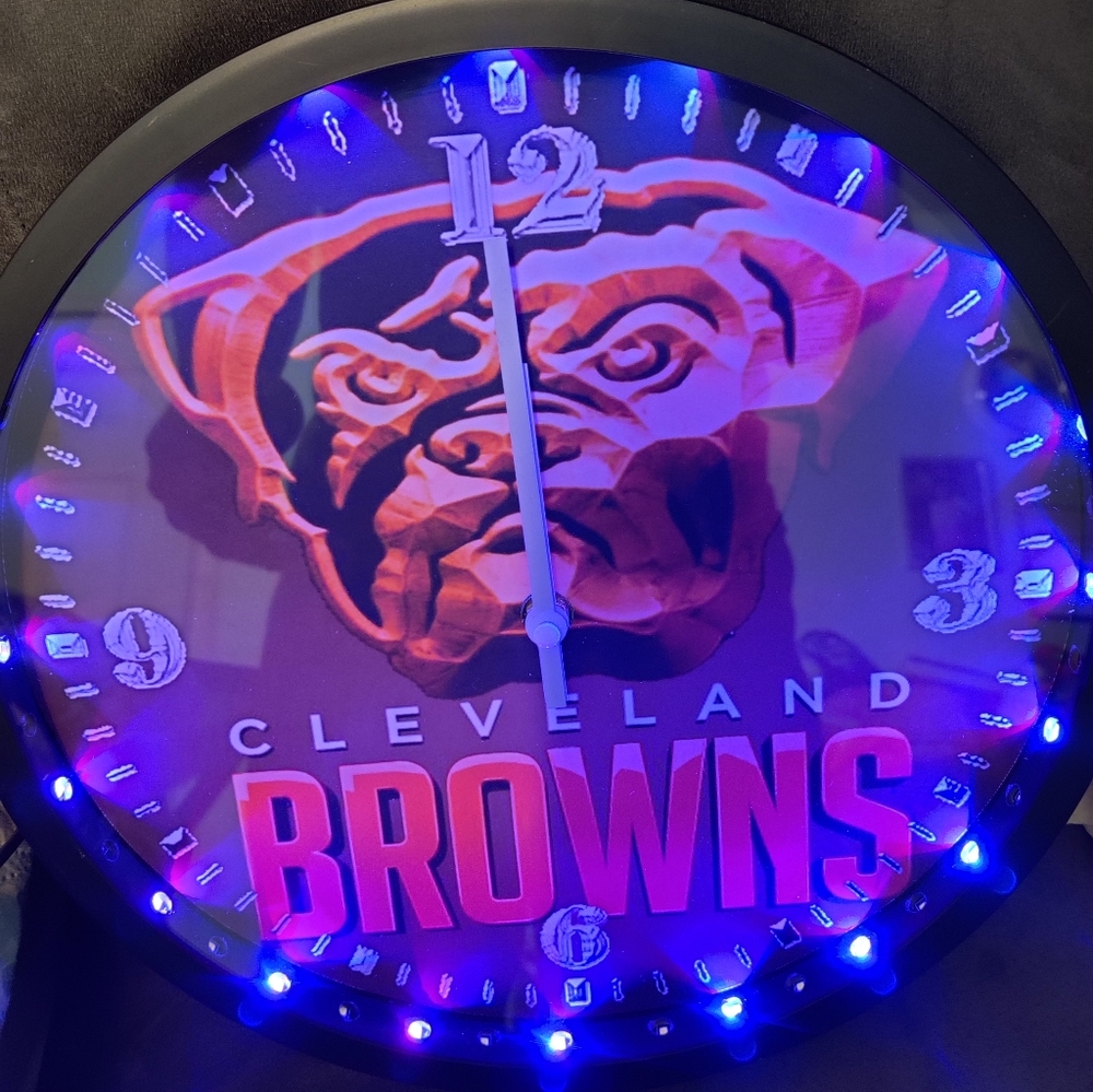 Browns football clock